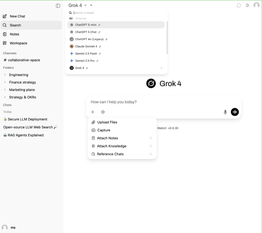 Cortex Chat Interface